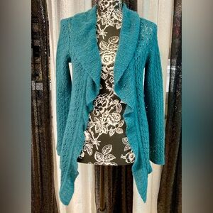 Womans Dark Teal Knit Cardigan